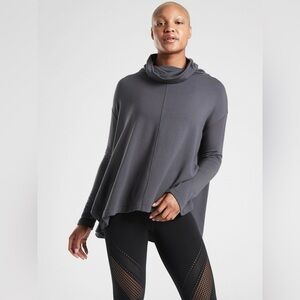 Athleta Ethereal Brushed Comfy Funnel Neck Pullover Large
